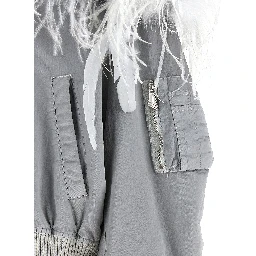 Gray Polyamide Bomber