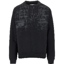 Logo print oversized crewneck sweatshirt