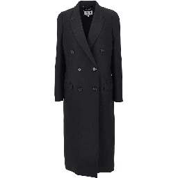 'Stockman Shoulder' long wool coat