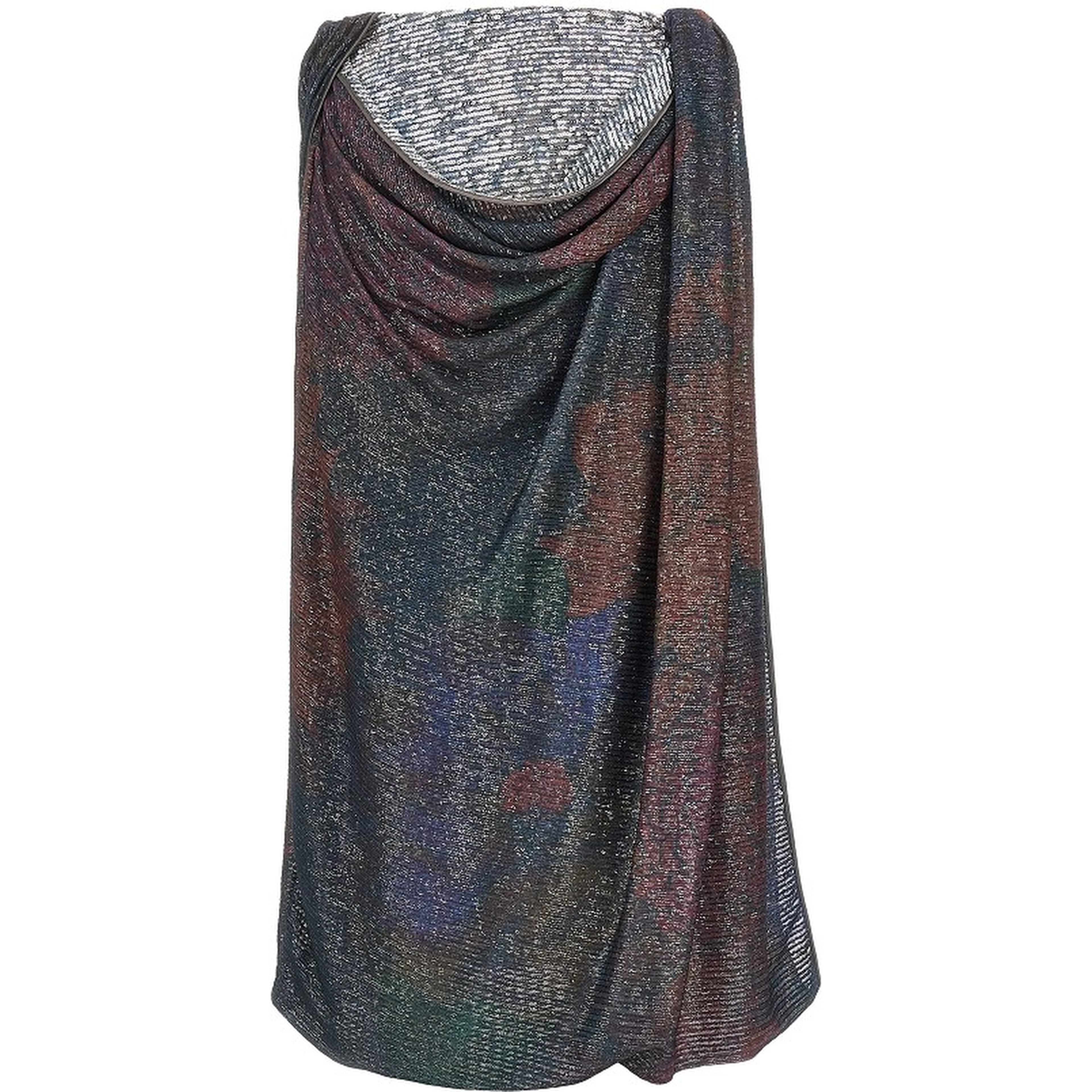 Sequinned draped midi skirt