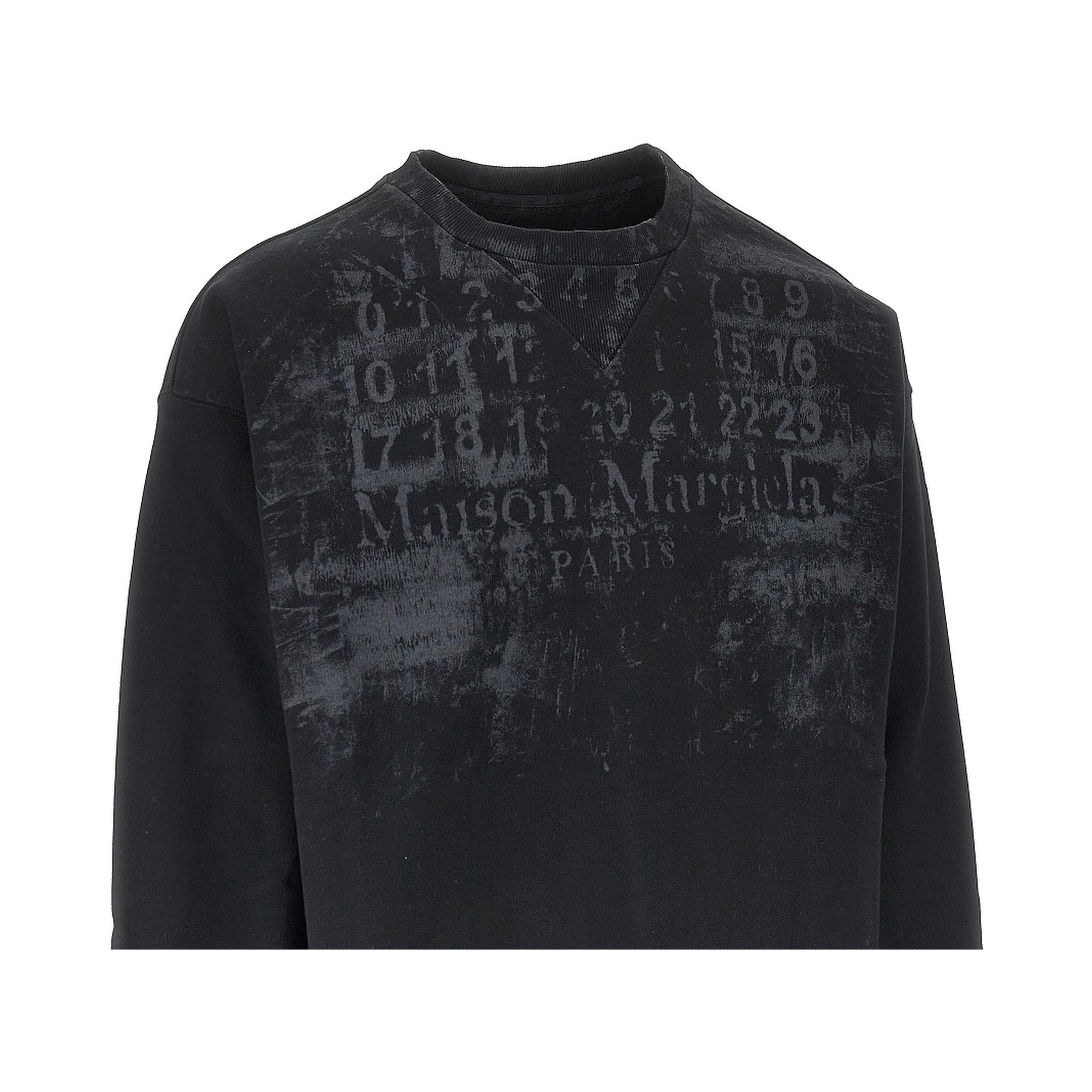 Logo print oversized crewneck sweatshirt