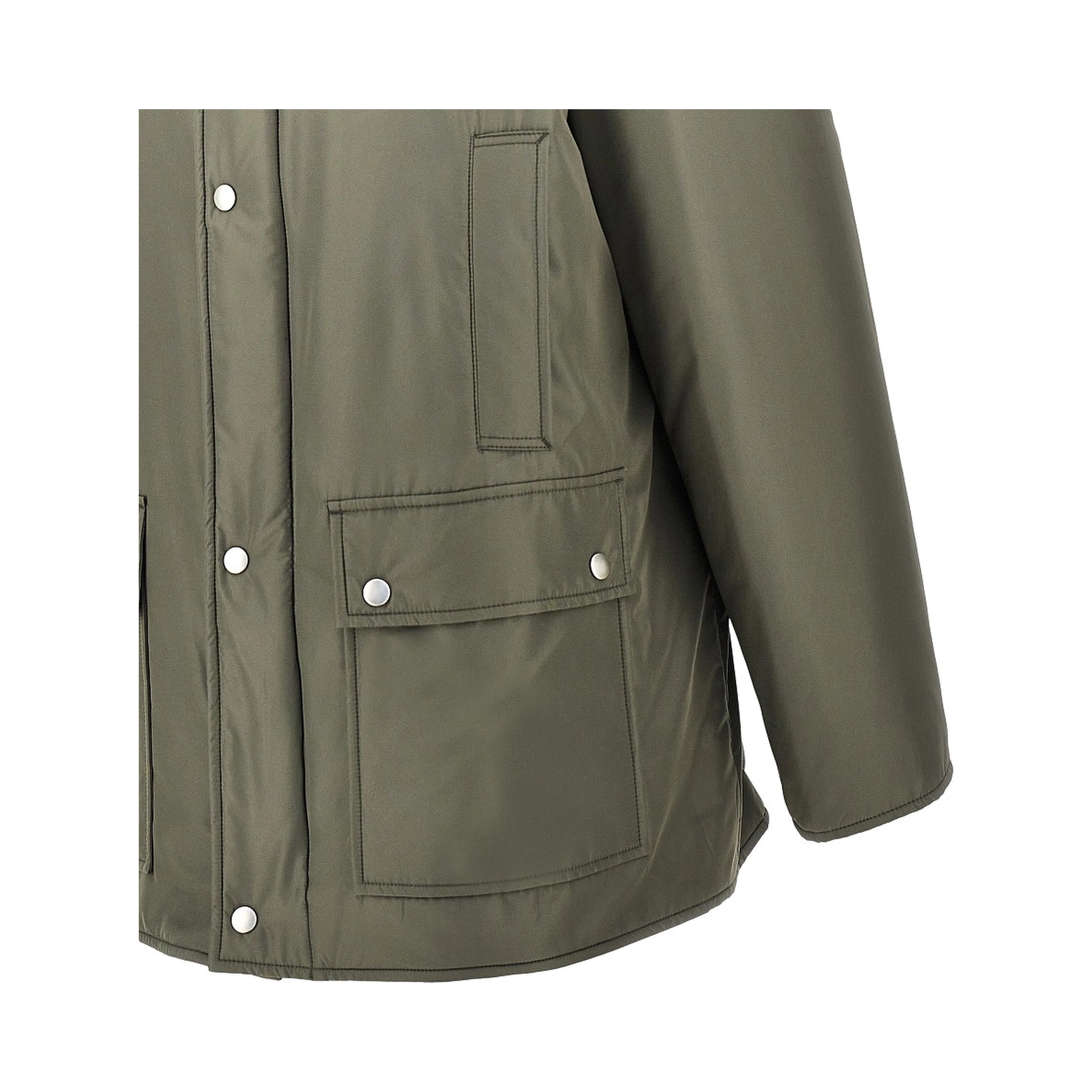 Padded jacket with shearling-effect collar