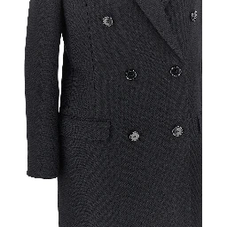 'Stockman Shoulder' long wool coat