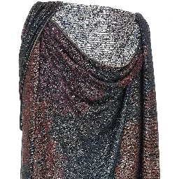 Sequinned draped midi skirt