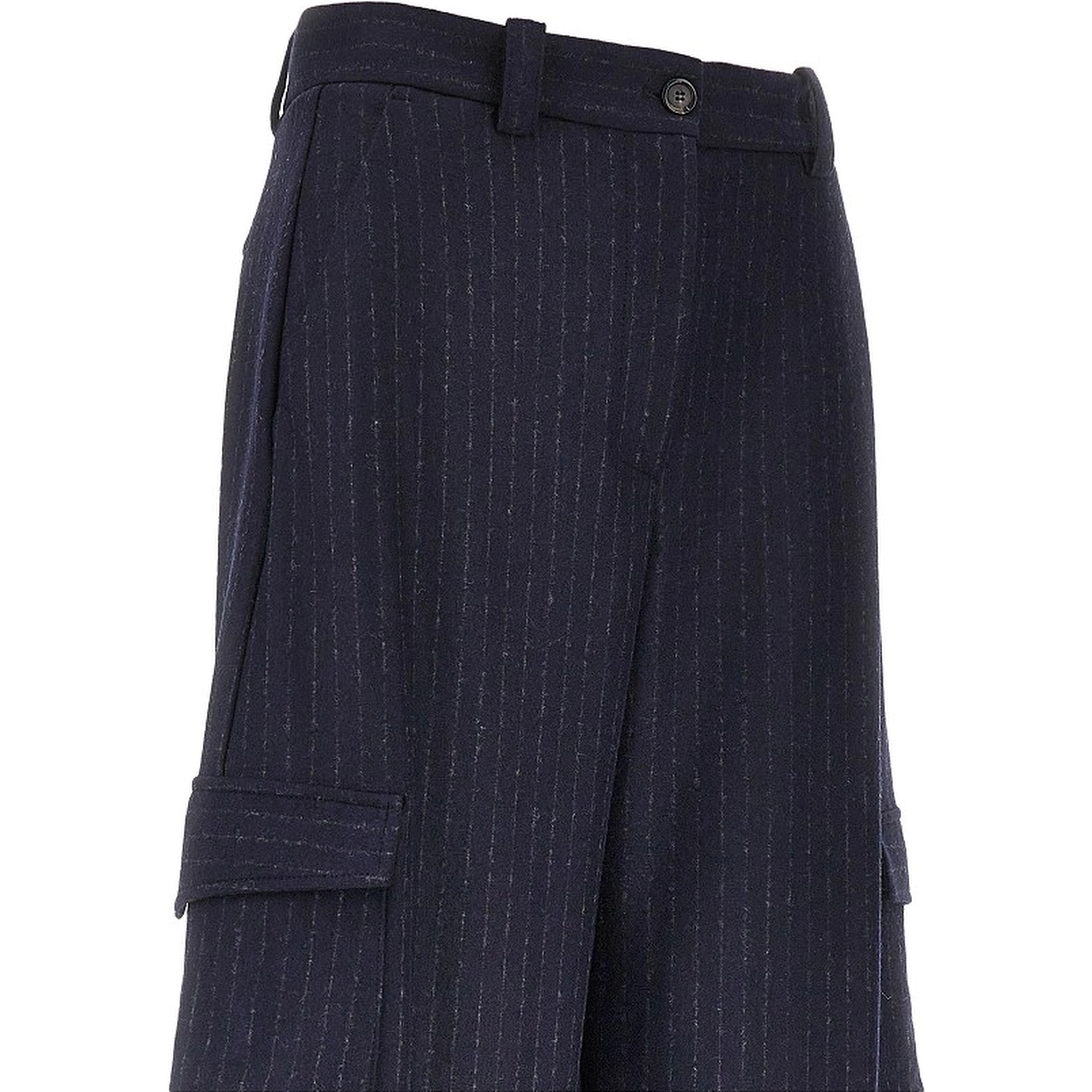 Pinstriped flannel cargo pants