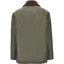 Padded jacket with shearling-effect collar