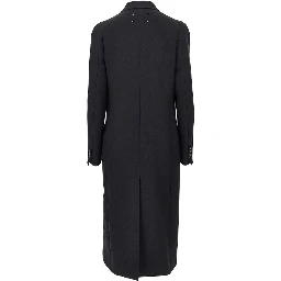 'Stockman Shoulder' long wool coat