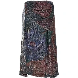 Sequinned draped midi skirt