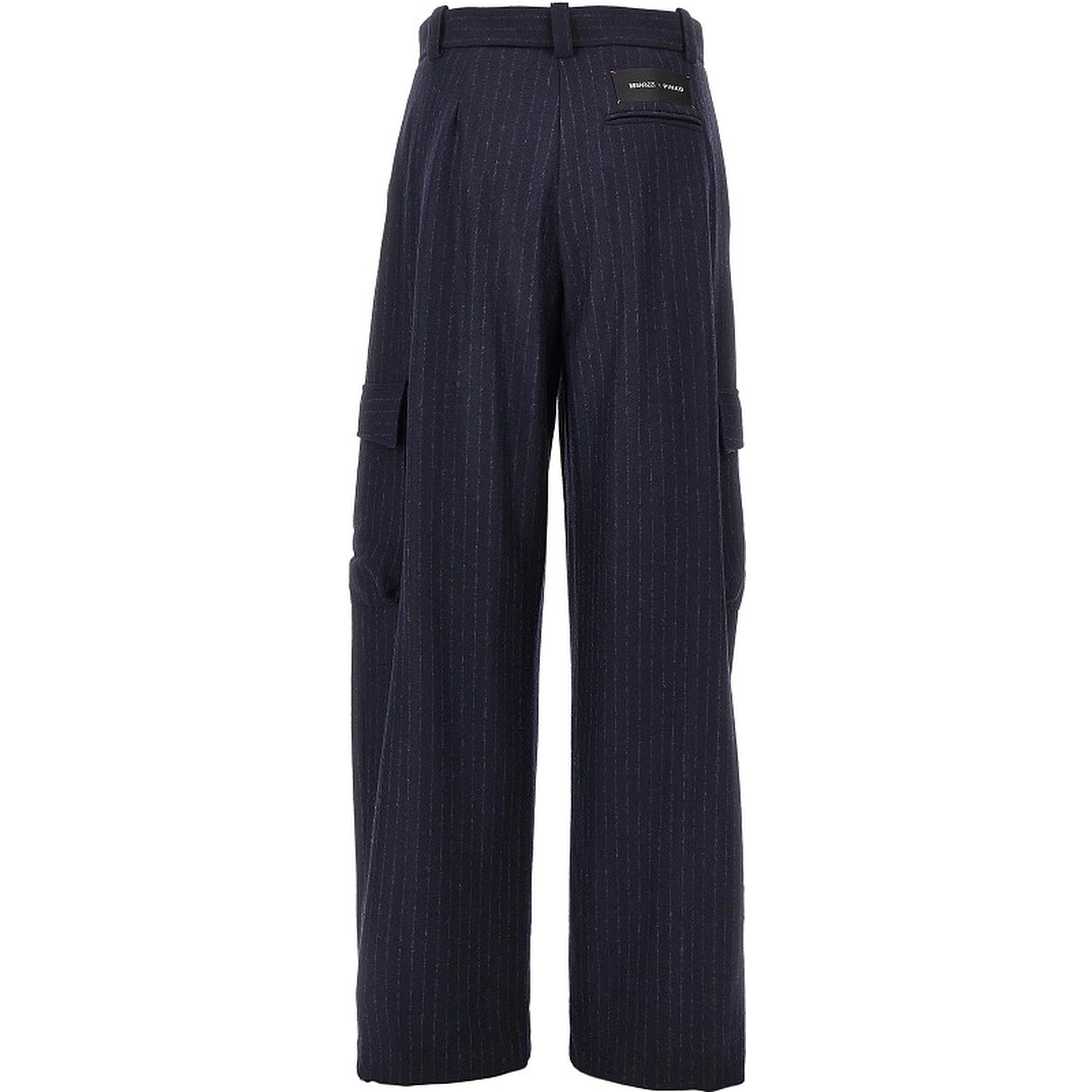Pinstriped flannel cargo pants