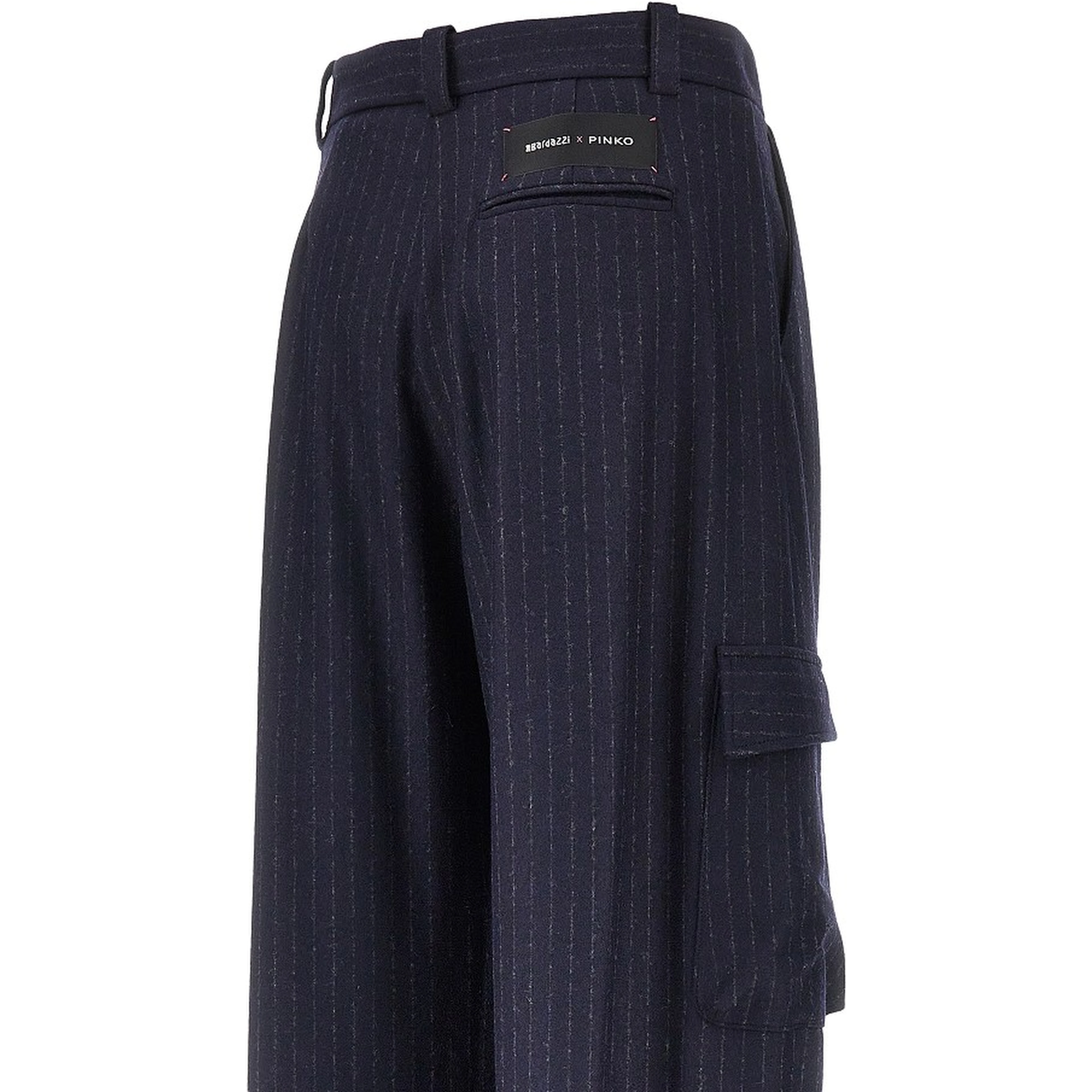 Pinstriped flannel cargo pants