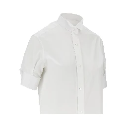 Cotton poplin short-sleeved shirt