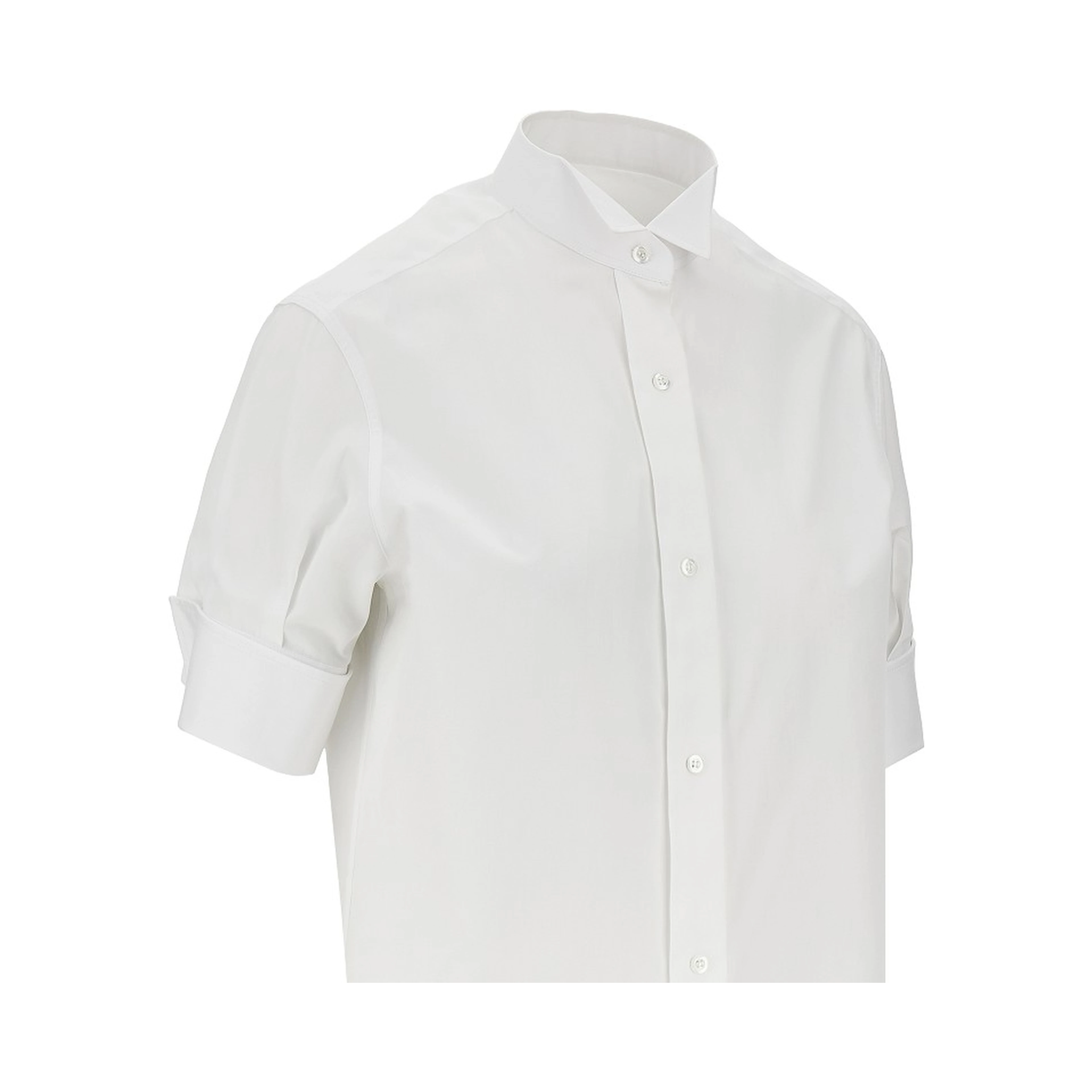 Cotton poplin short-sleeved shirt