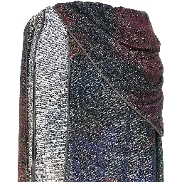 Sequinned draped midi skirt