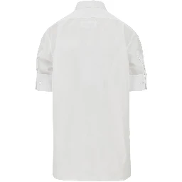 Cotton poplin short-sleeved shirt