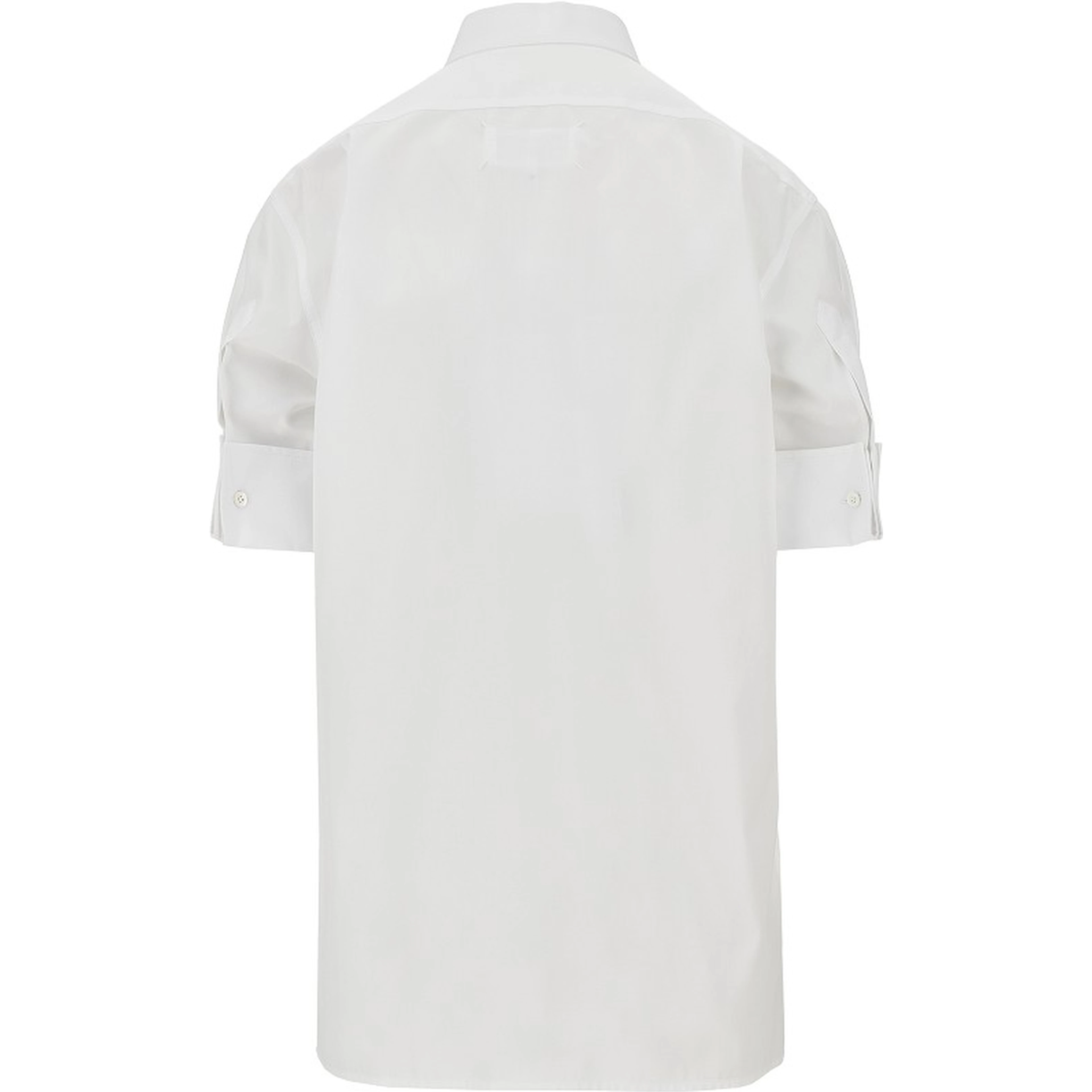 Cotton poplin short-sleeved shirt