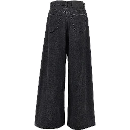 Oversized jeans with drawstring