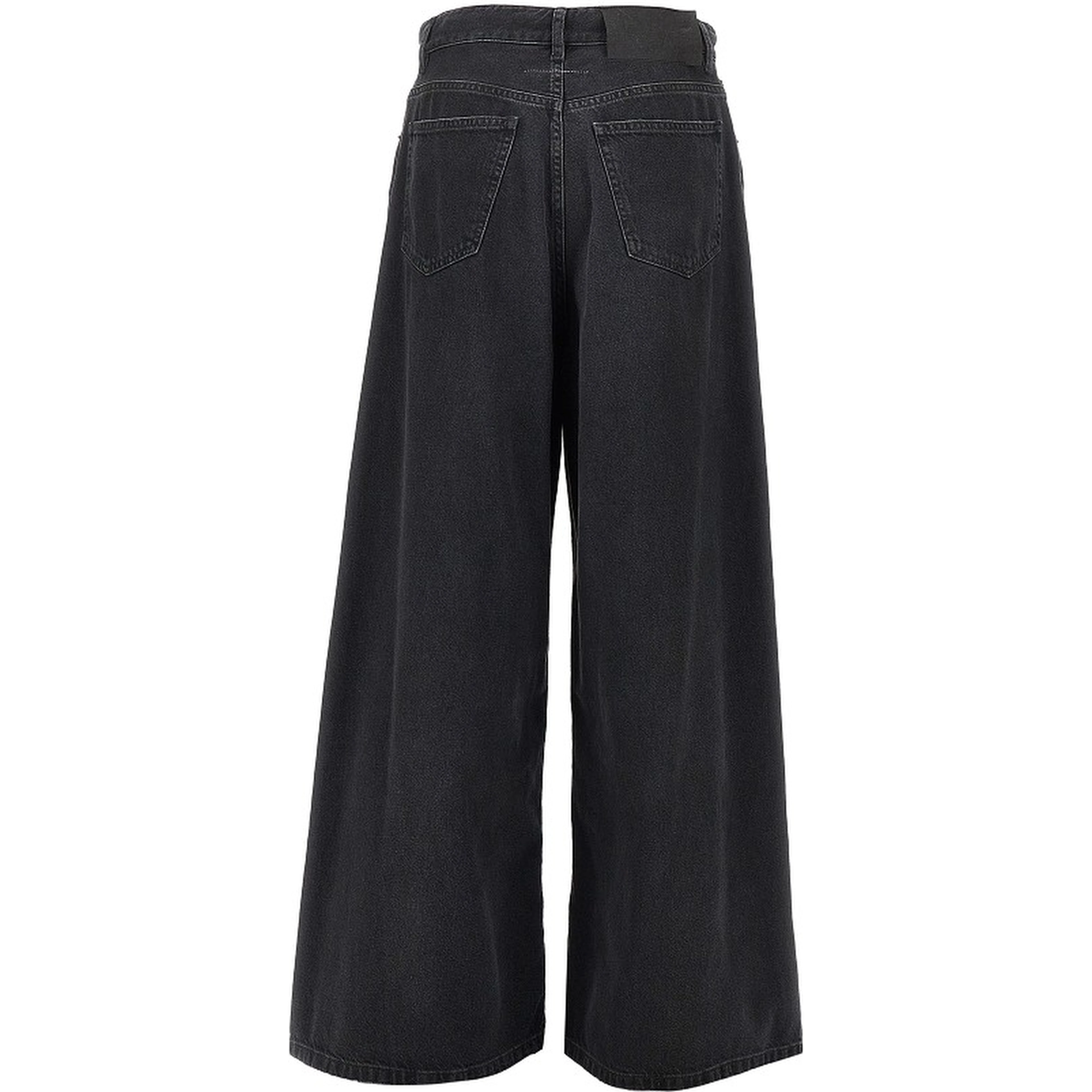 Oversized jeans with drawstring