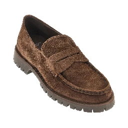 Suede leather loafers