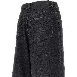 Oversized jeans with drawstring
