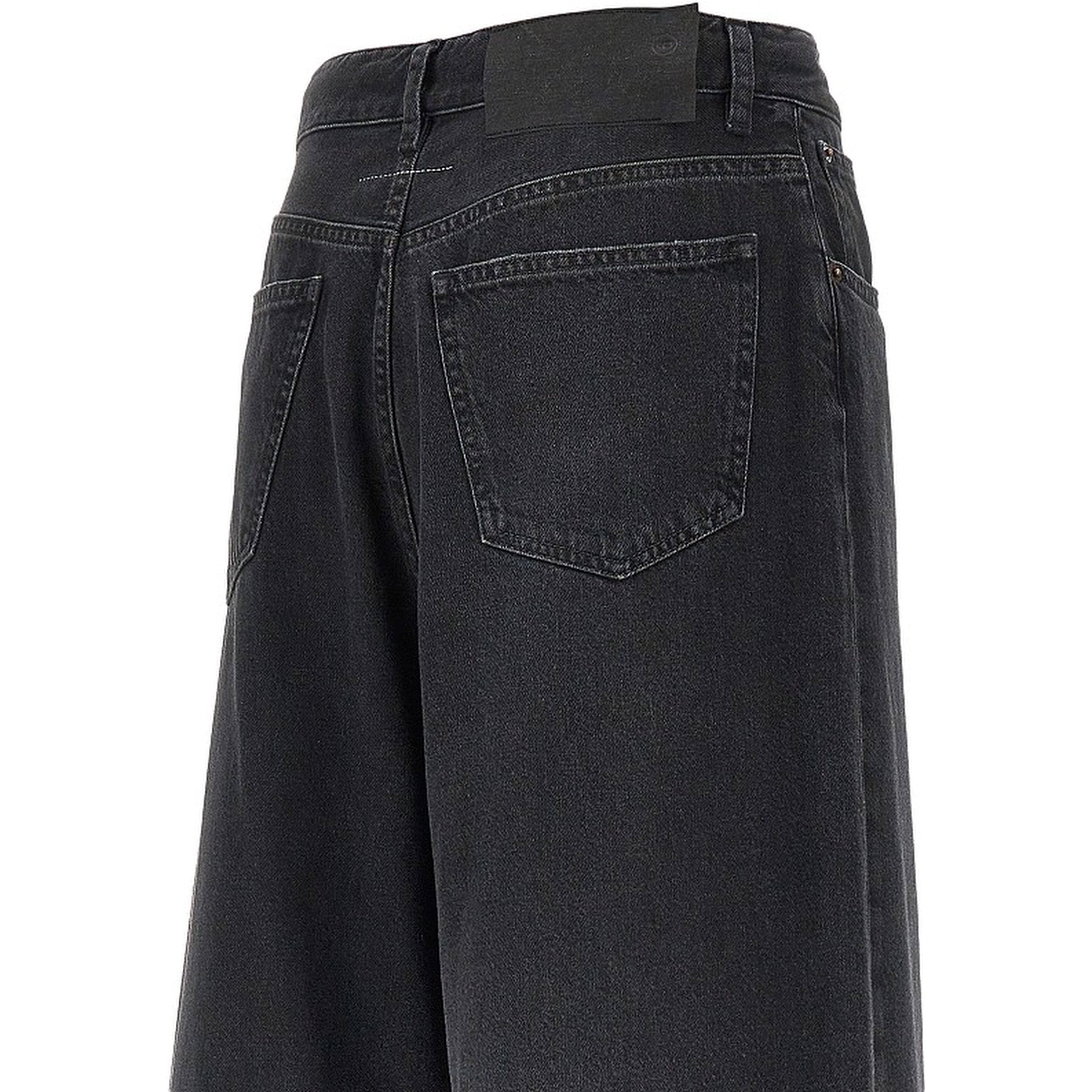 Oversized jeans with drawstring