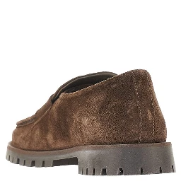 Suede leather loafers