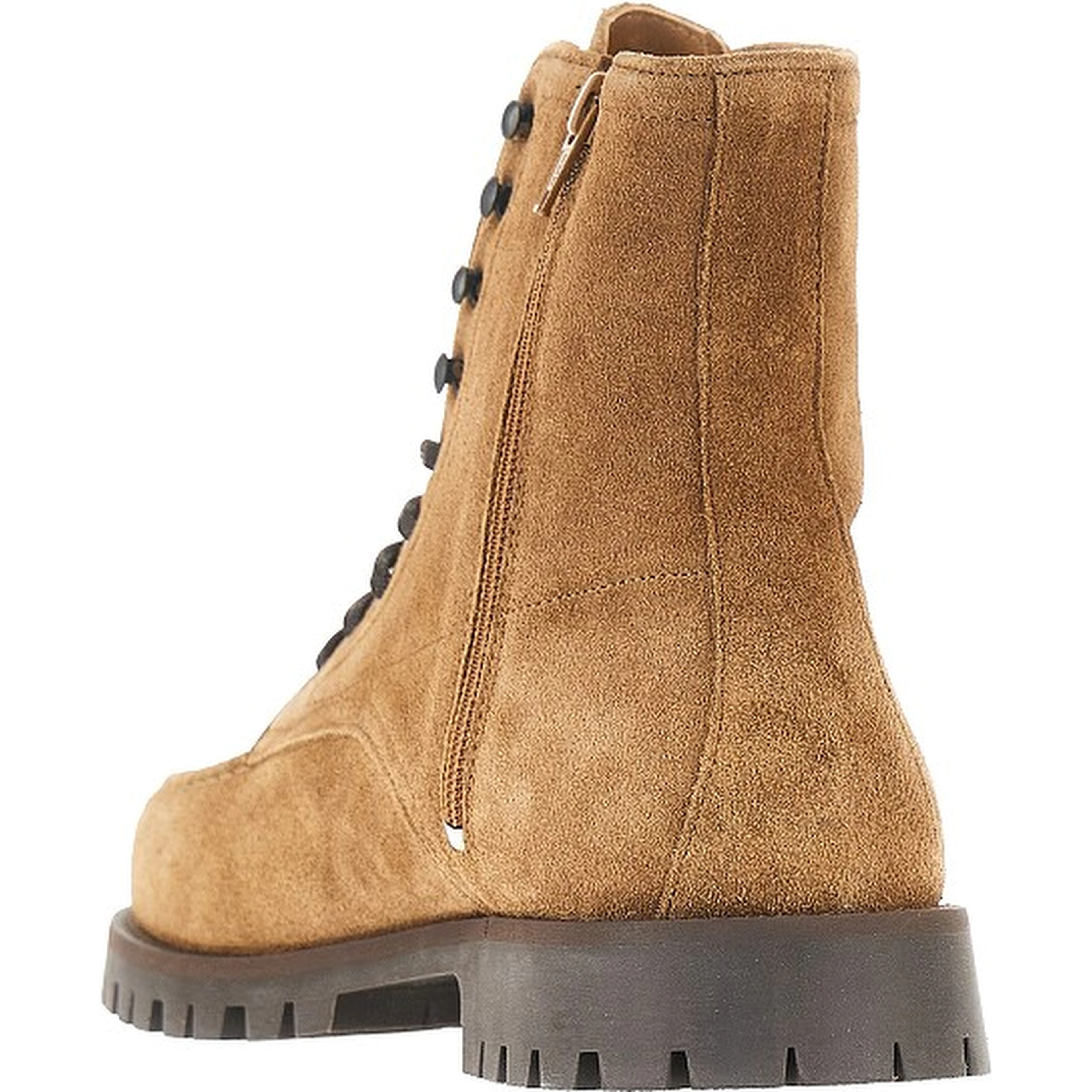 Suede leather laced boots