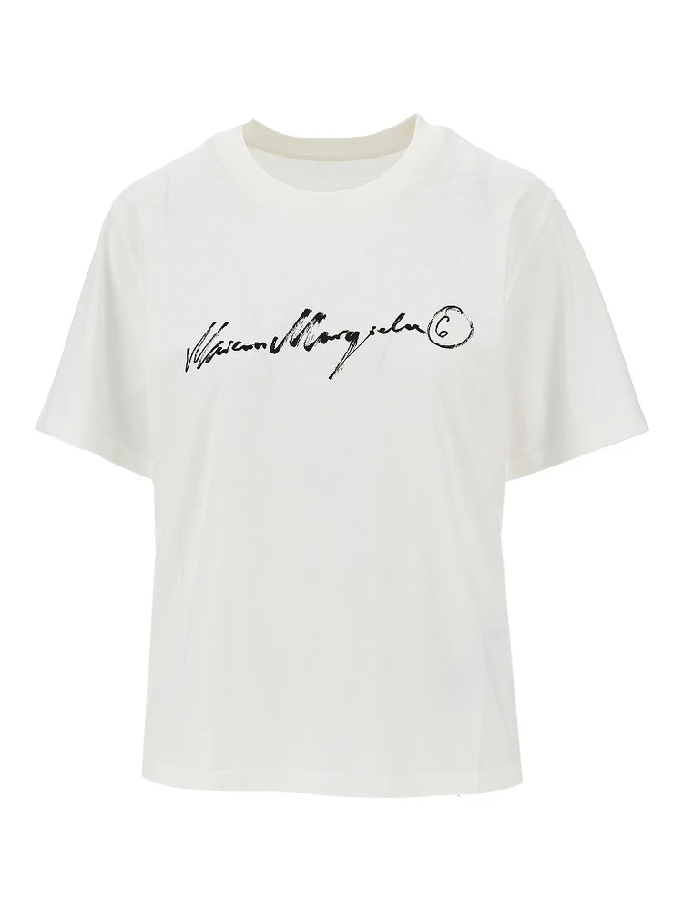 Calligraphic print T-shirt