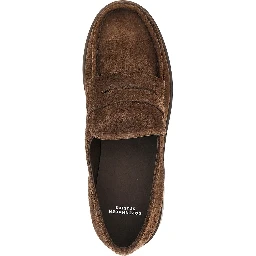 Suede leather loafers