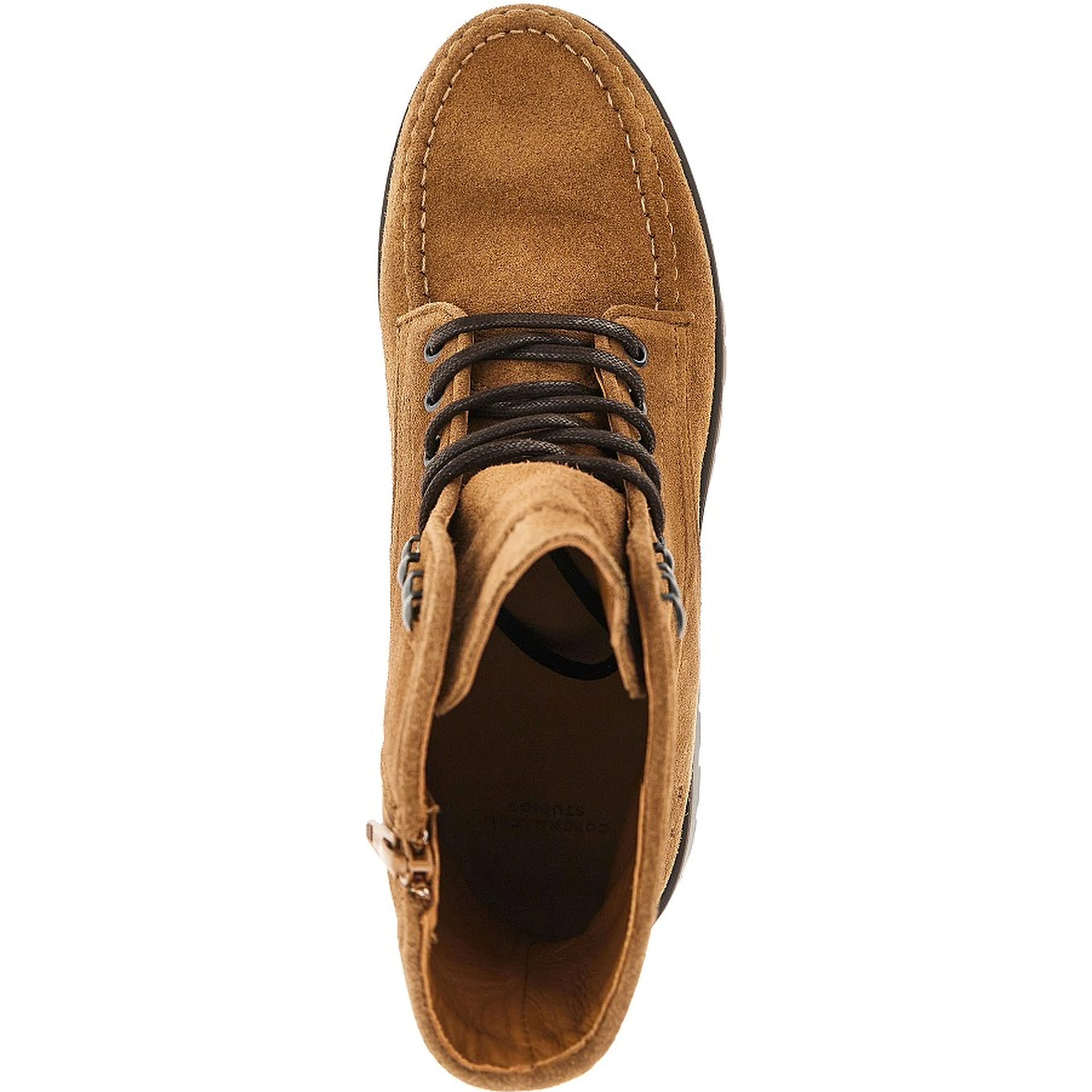 Suede leather laced boots