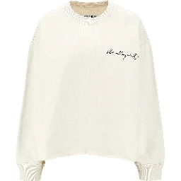 Calligraphic logo print sweatshirt