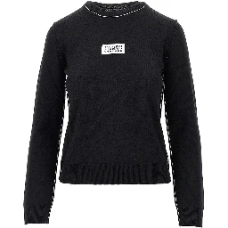 Wool-blend sweater with logo label