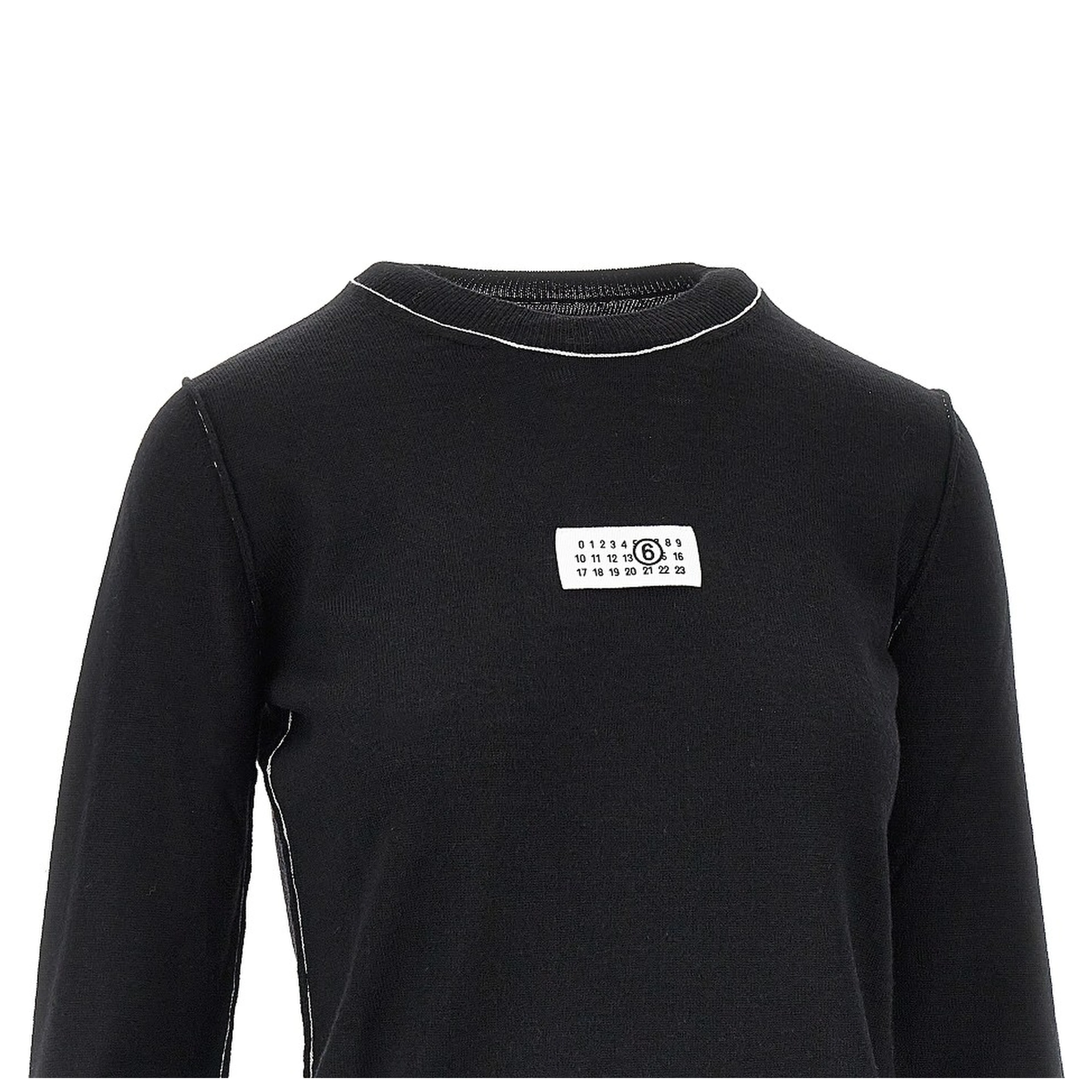 Wool-blend sweater with logo label