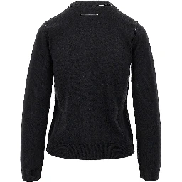 Wool-blend sweater with logo label