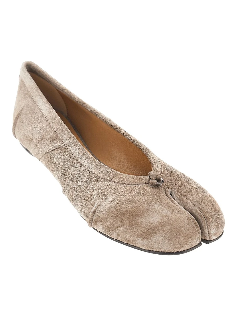 Suede leather Tabi ballerinas