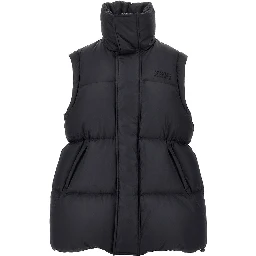 Down jacket with detachable sleeves
