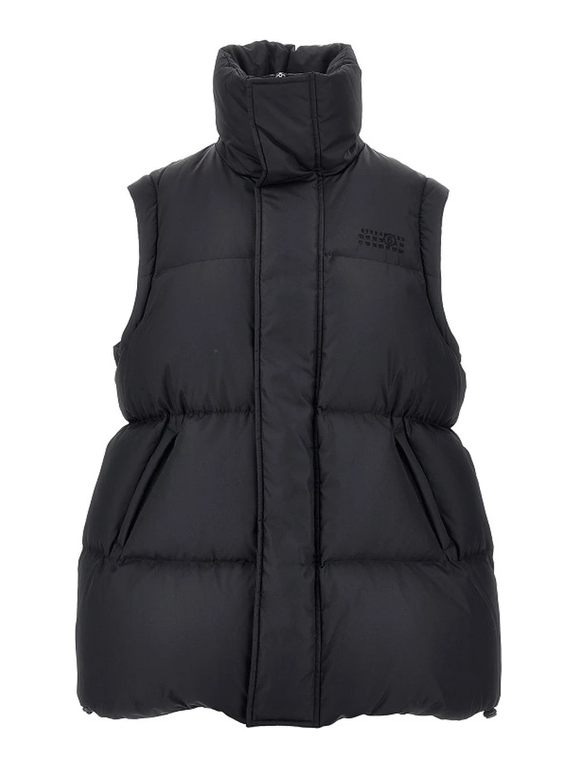 Down jacket with detachable sleeves