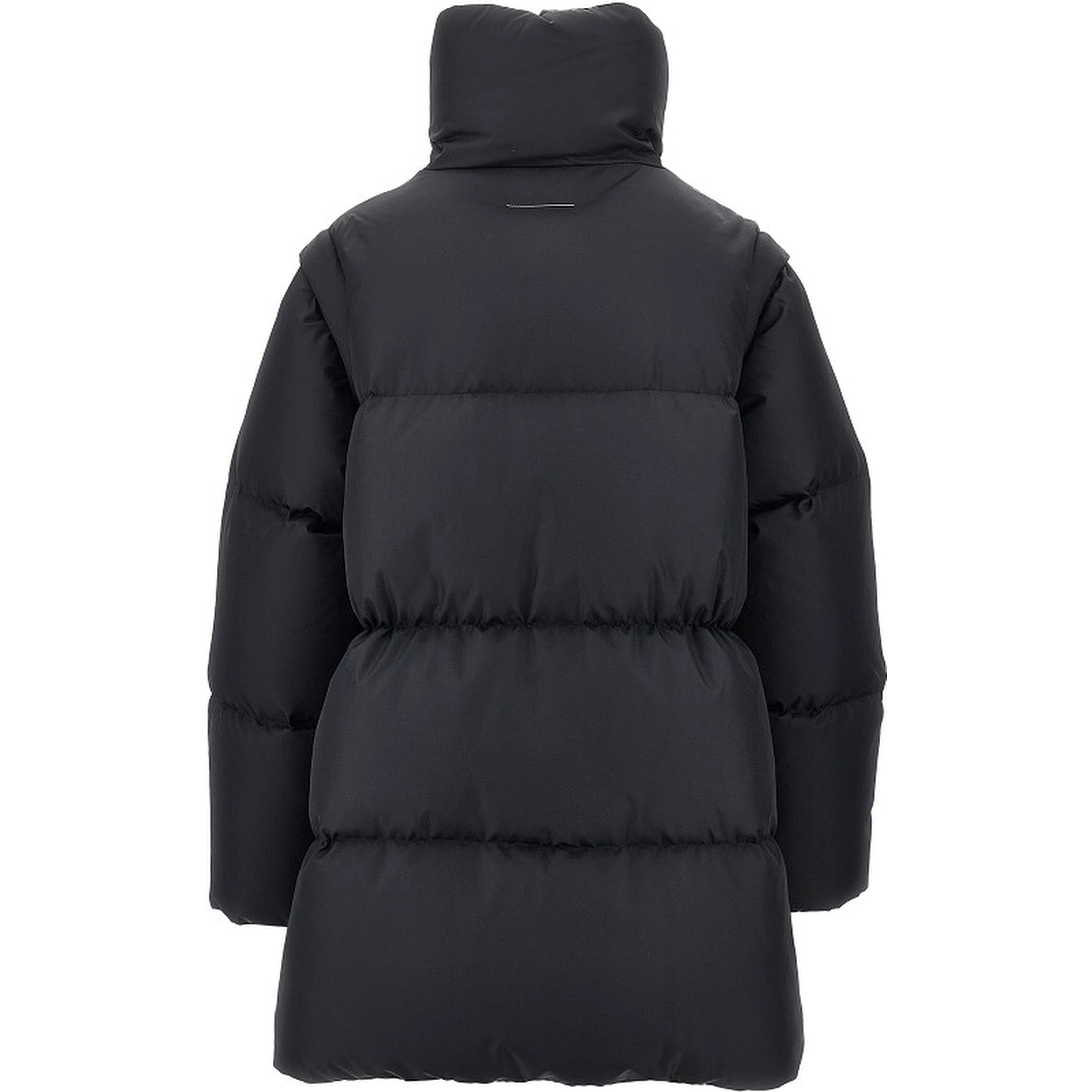 Down jacket with detachable sleeves