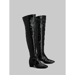 Choc Cuissard leather boots