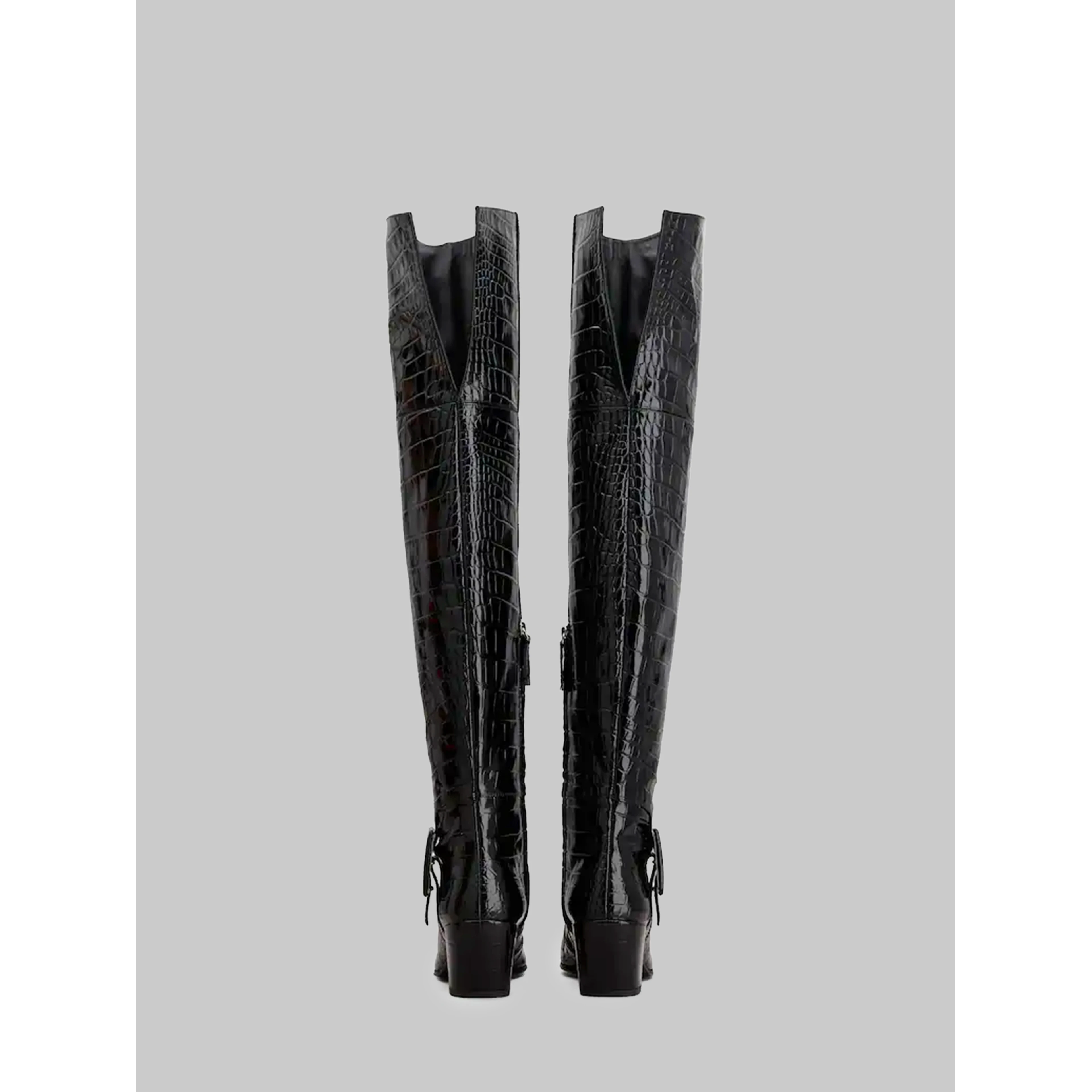 Choc Cuissard leather boots