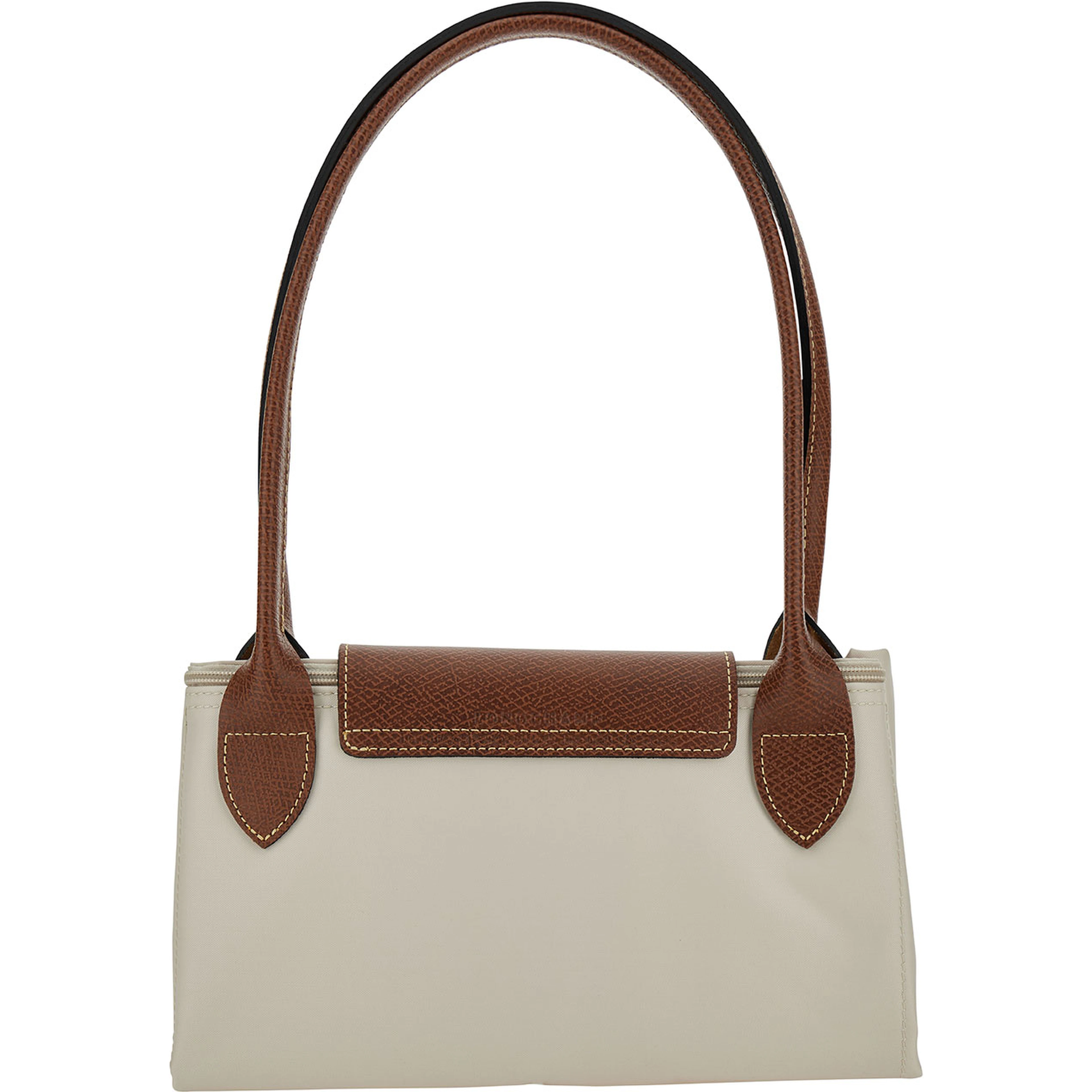 Shoulder Bag Le Pliage Original with Logo Printed in Recycled White Canvas for Women