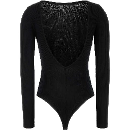 BRIDGET V BACK BODYSUIT IN BLACK