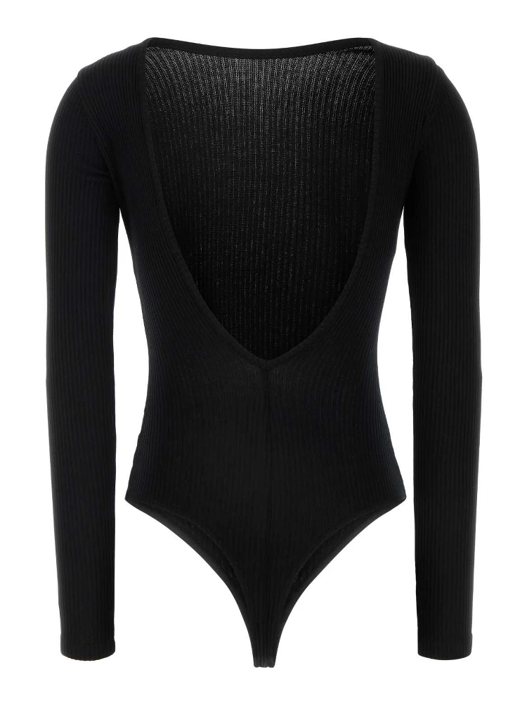 BRIDGET V BACK BODYSUIT IN BLACK alternative