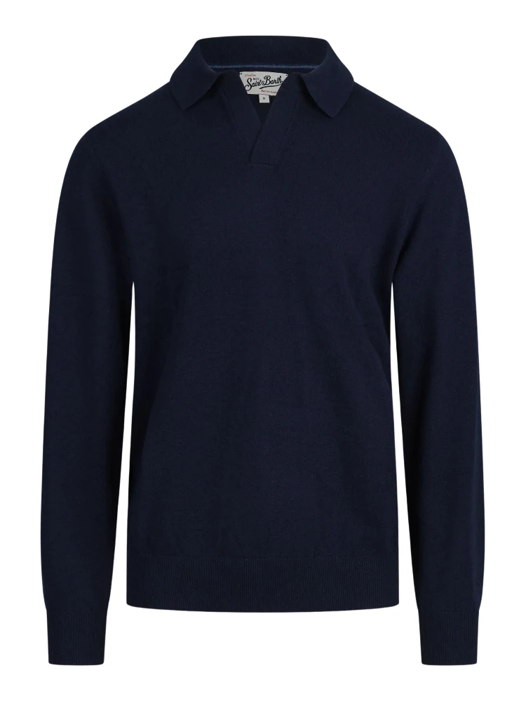 KNIT LONG SLEEVE POLO