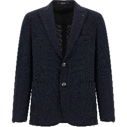 Blue Polyester Blazer