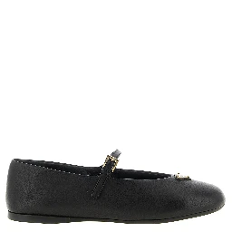 Black Lamb Leather Ballet Flats