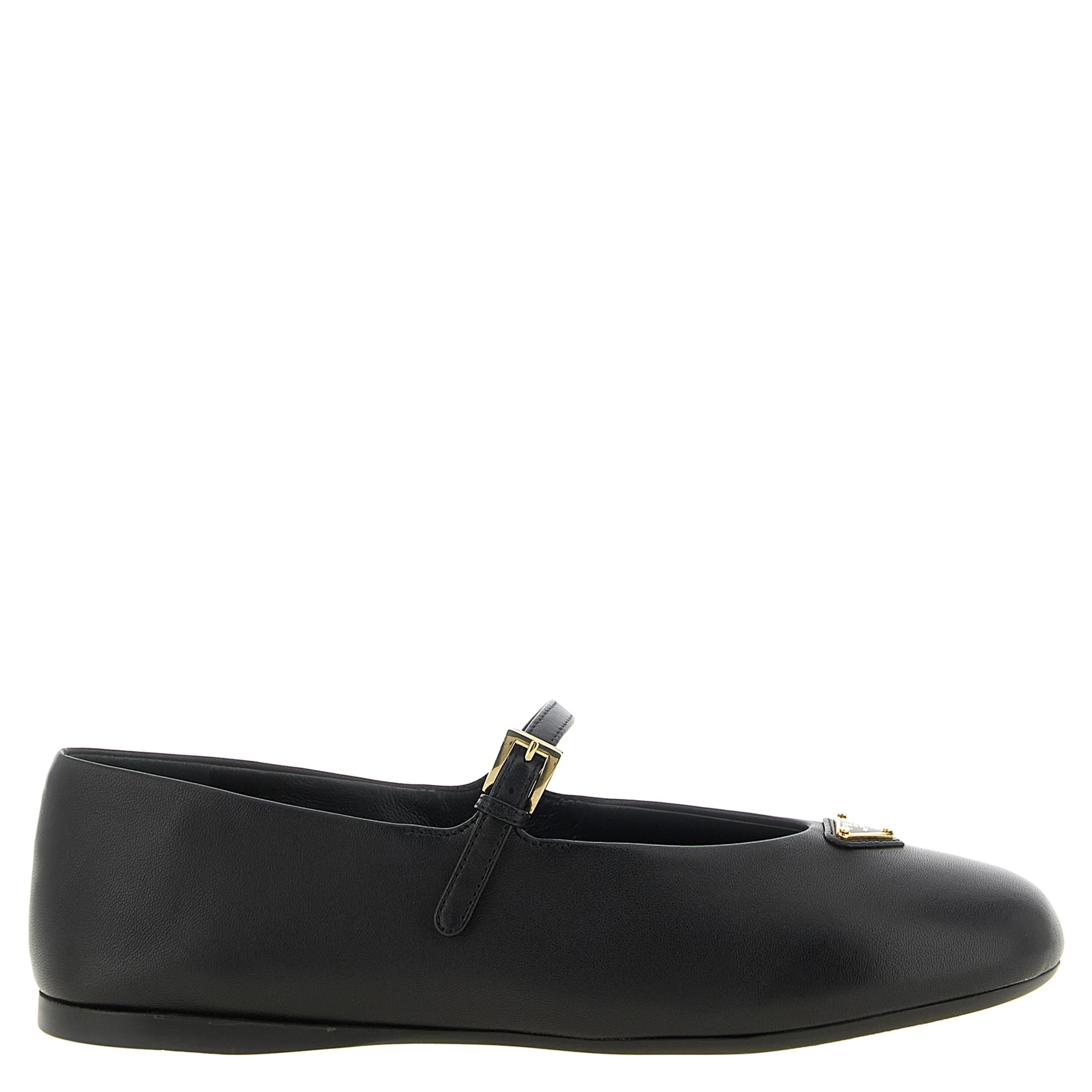 Black Lamb Leather Ballet Flats