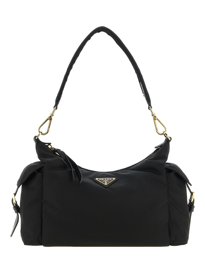 Black Polyamide Shoulder Bag