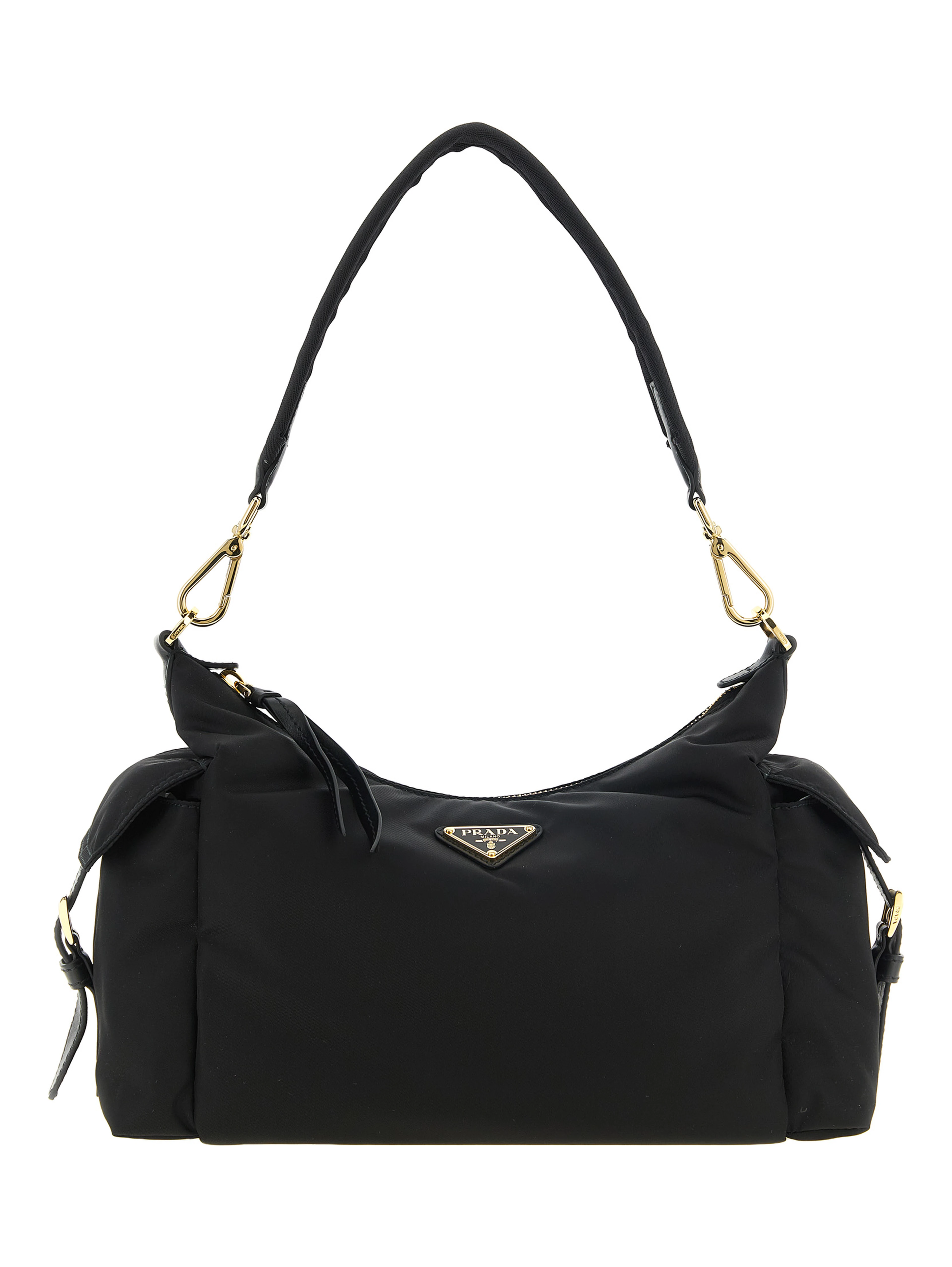 Black Polyamide Shoulder Bag