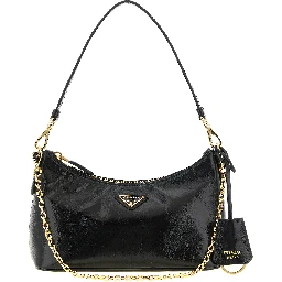 Black Calfskin Shoulder Bag
