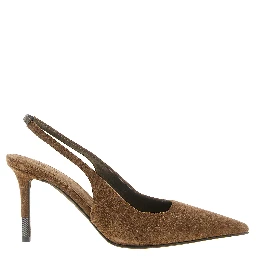 Brown Calfskin High Heel Pumps